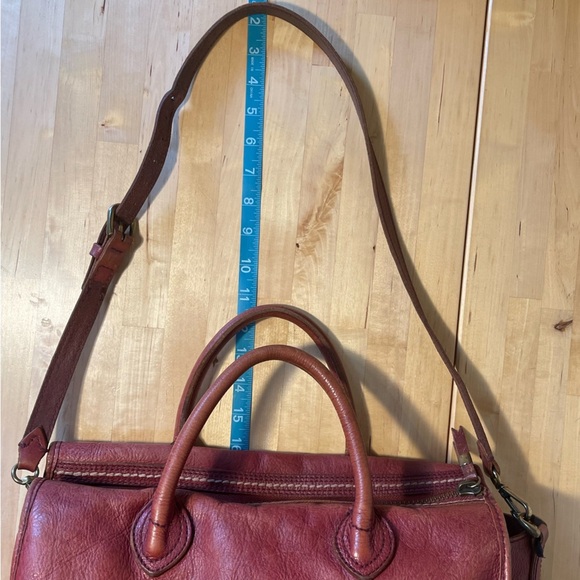 1937 Accessories Camden Satchel Doctors Bag Red Burgundy Leather - Picture 13 of 15